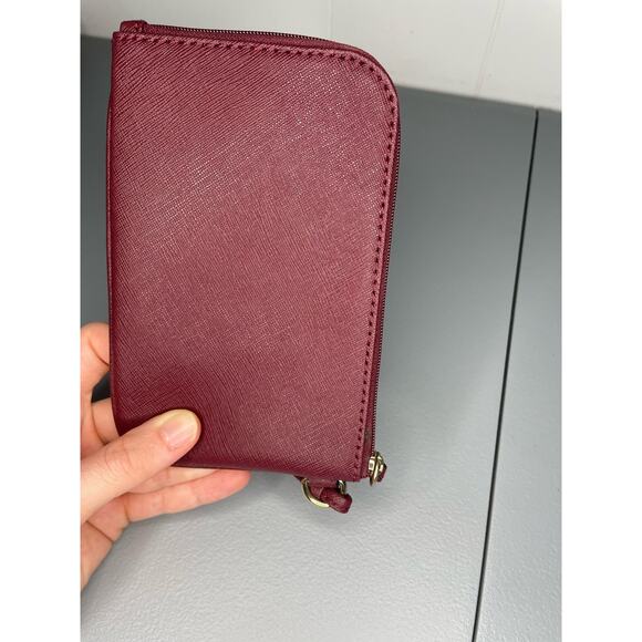 Calvin Klein Small Red Black Wristlet Wallet Strap Vegan Leather Y2K Clutch - Picture 5 of 11